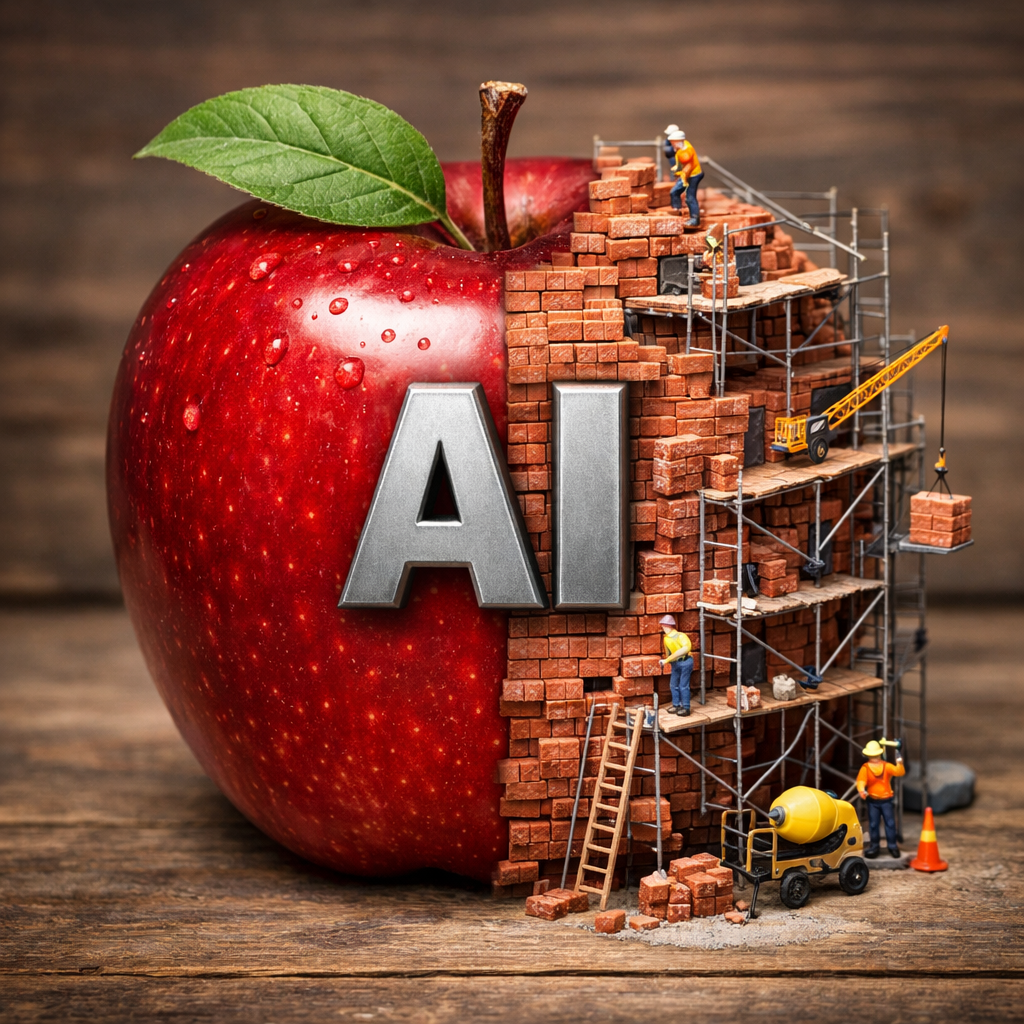 Apple as a schema blueprint: AI built like bricks over a core mental model